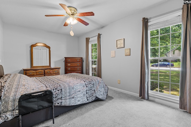 401 Brickling Rd, Irmo, SC 29063 - bedroom with carpet floors, baseboards, and ceiling fan