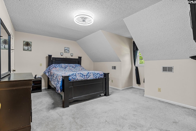 401 Brickling Rd, Irmo, SC 29063 - carpeted bedroom featuring a textured ceiling, baseboards, and vaulted ceiling