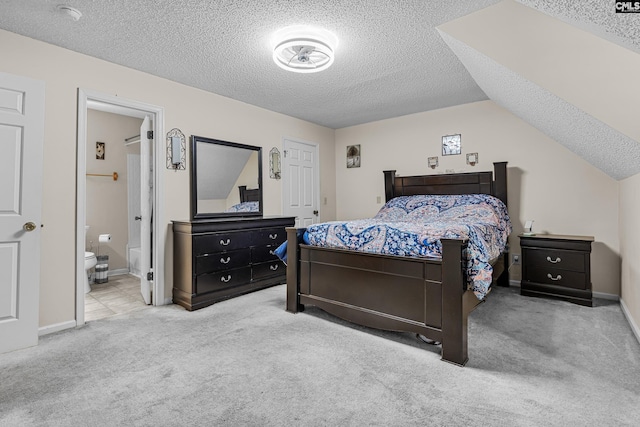 401 Brickling Rd, Irmo, SC 29063 - carpeted bedroom featuring a textured ceiling, baseboards, and connected bathroom
