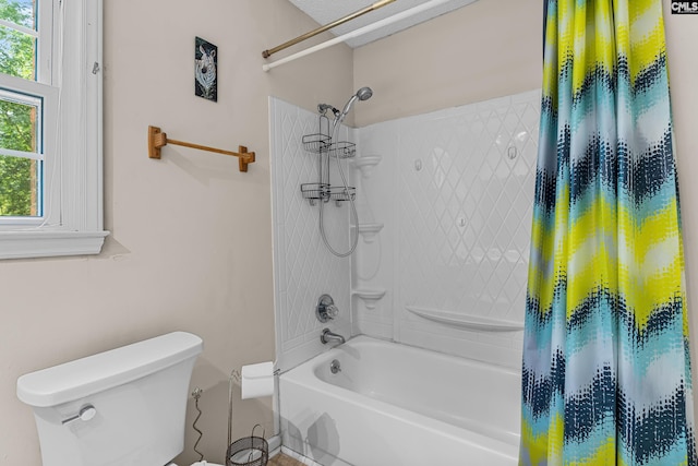 401 Brickling Rd, Irmo, SC 29063 - bathroom featuring toilet and shower / bath combo with shower curtain