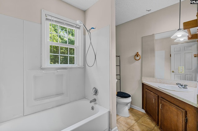 401 Brickling Rd, Irmo, SC 29063 - bathroom featuring vanity, tub / shower combination, toilet, and tile patterned flooring