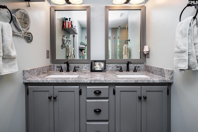 full bath with double vanity