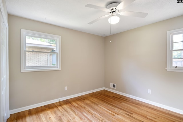 721 Seton Rd, Columbia, SC 29212 - spare room featuring baseboards, light wood-type flooring, and ceiling fan