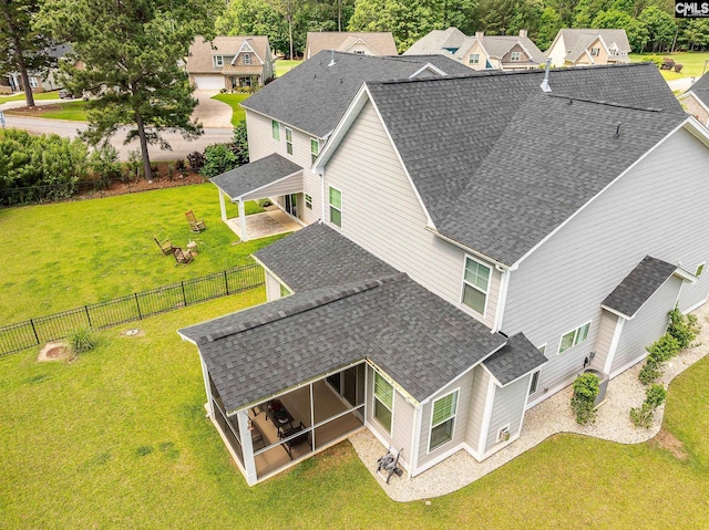 view from above of property