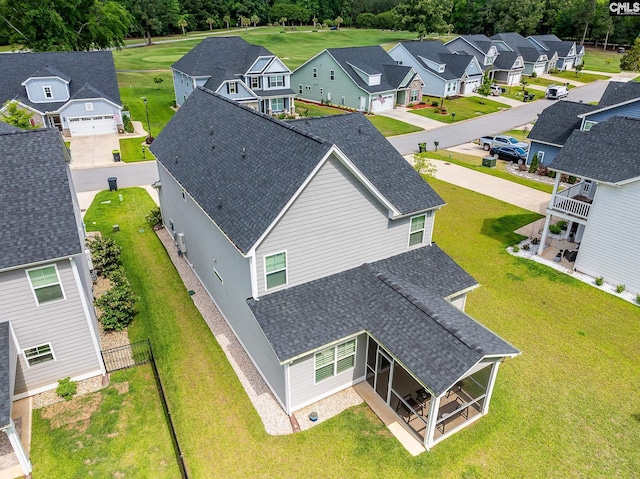 aerial perspective of suburban area