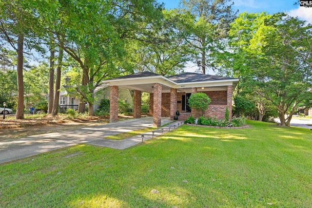 4117 Beecliff Dr, Columbia, SC 29205 - view of home's community with concrete driveway, a yard, and a carport