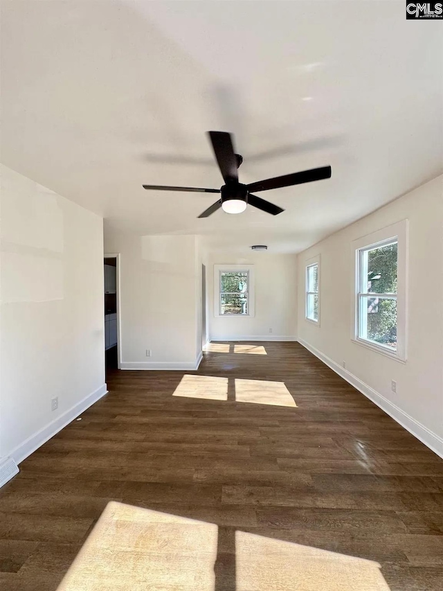 1306 Bonner Ave, Columbia, SC 29204 - spare room featuring baseboards, ceiling fan, and wood finished floors