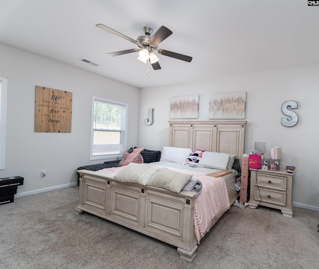 603 Rose Quartz Ln, Lexington, SC 29073 - bedroom featuring light carpet, baseboards, and ceiling fan