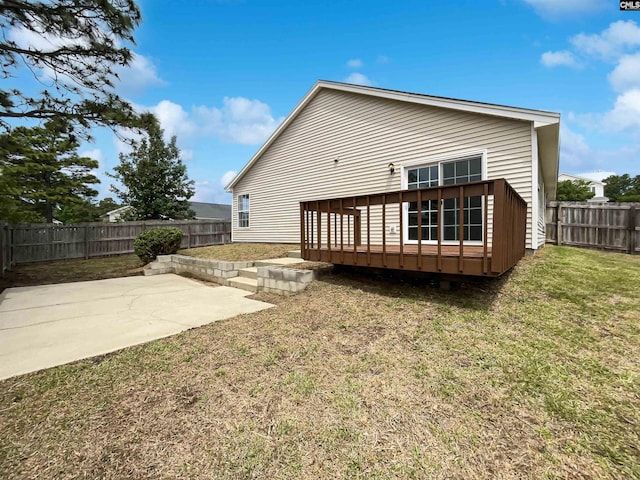 8 Brushwood Ct, Columbia, SC 29229 - back of house featuring a wooden deck and a patio
