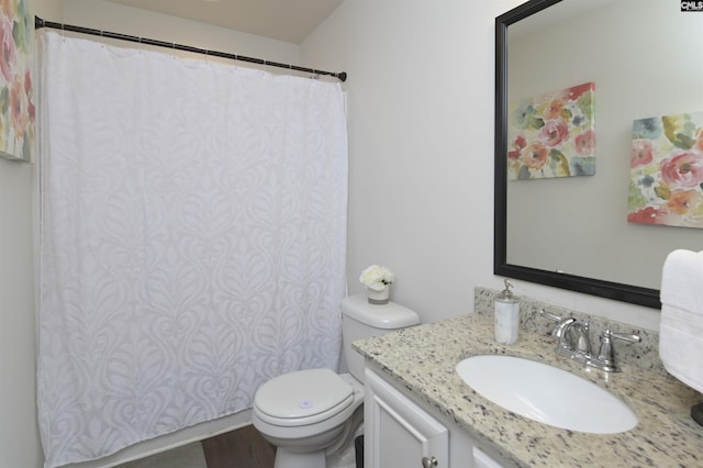 436 N Cobia Ct, Irmo, SC 29063 - full bathroom featuring toilet, vanity, and wood finished floors