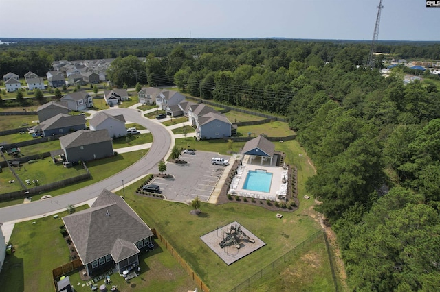436 N Cobia Ct, Irmo, SC 29063 - view of property location with a pool, a forest, and nearby suburban area