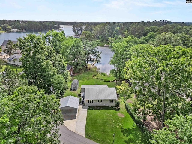 drone / aerial view of a nearby body of water