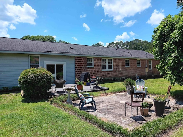6603 Christie Rd, Columbia, SC 29209 - rear view of house featuring a patio and a lawn