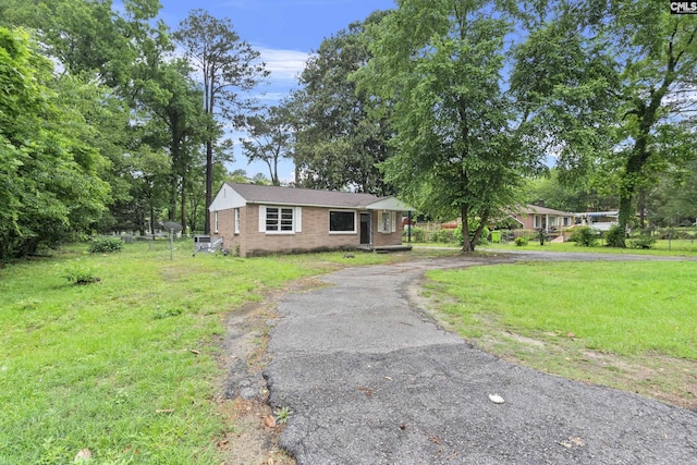 7608 Stone St, Columbia, SC 29209 - single story home with a front lawn, asphalt driveway, and brick siding