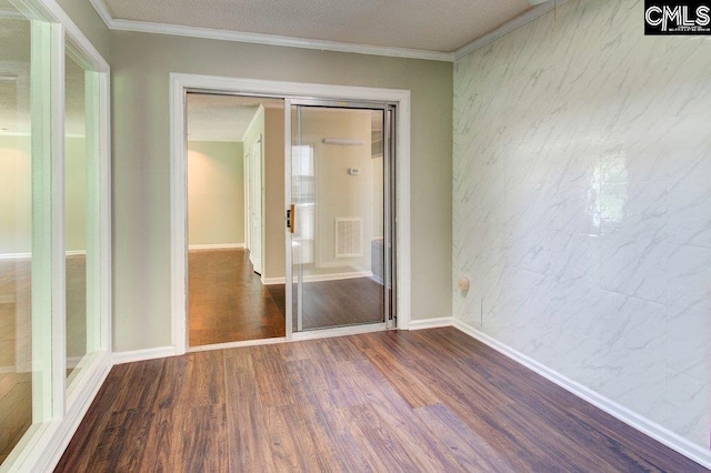 7905 Castleton Ln, Columbia, SC 29223 - unfurnished bedroom featuring wood finished floors, ornamental molding, and baseboards