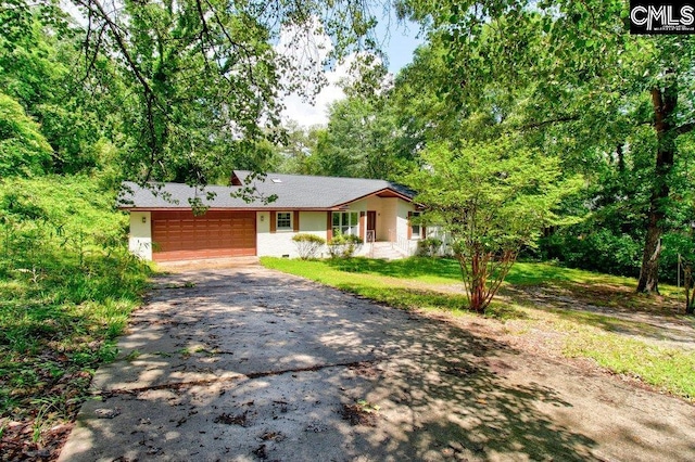 7905 Castleton Ln, Columbia, SC 29223 - ranch-style house with asphalt driveway and a garage