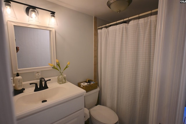 2 Indian Creek Trl, Lexington, SC 29072 - bathroom with vanity, toilet, and a shower with curtain
