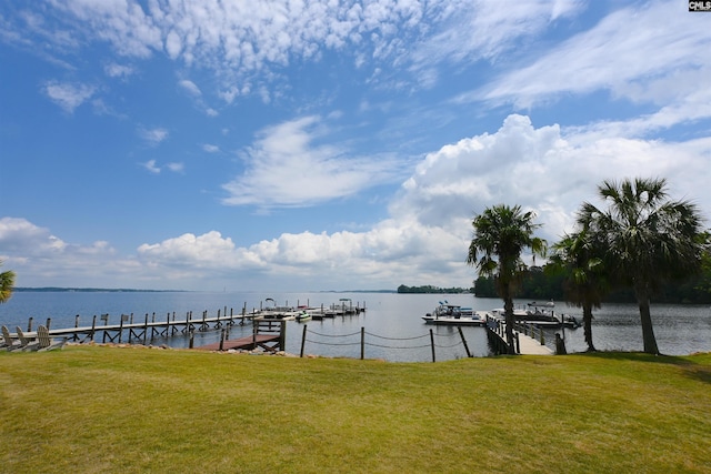 2 Indian Creek Trl, Lexington, SC 29072 - dock featuring a water view and a yard