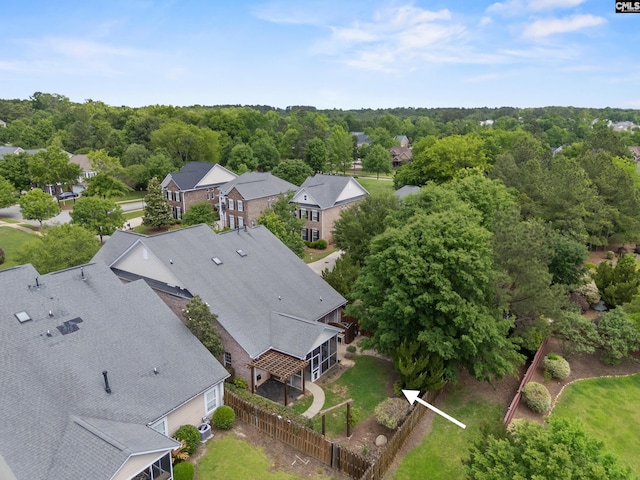 aerial view of residential area