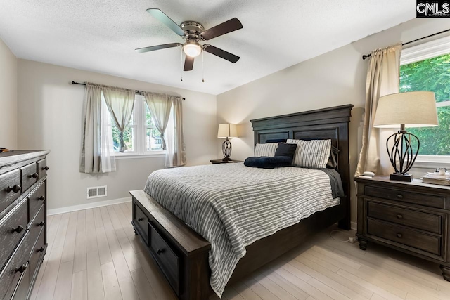 4306 Windemere Ave, Columbia, SC 29203 - bedroom with light wood-style flooring, baseboards, and a ceiling fan