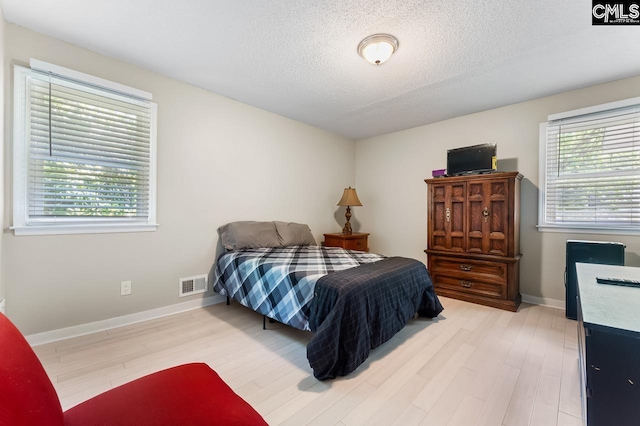 4306 Windemere Ave, Columbia, SC 29203 - bedroom featuring light wood-style floors, baseboards, and a textured ceiling