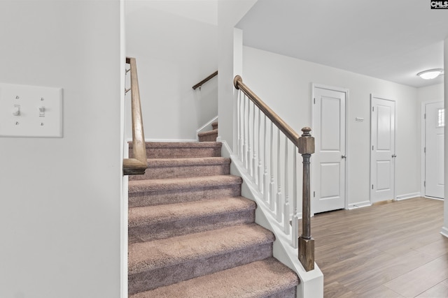 2794 Prince Charles Ct, Columbia, SC 29209 - staircase with wood finished floors and baseboards