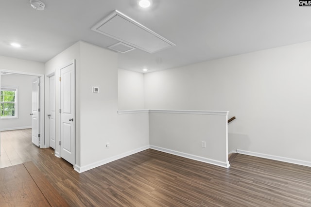 2794 Prince Charles Ct, Columbia, SC 29209 - spare room with attic access, wood finished floors, a smoke detector, baseboards, and recessed lighting