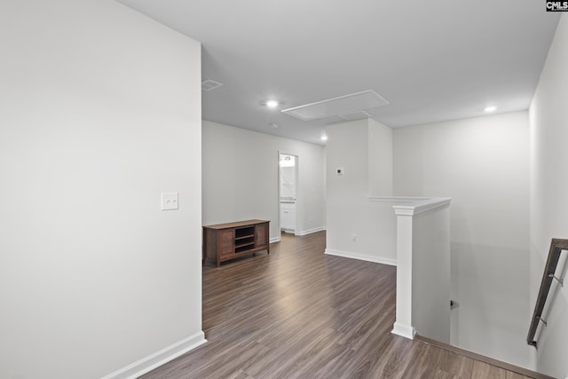 2794 Prince Charles Ct, Columbia, SC 29209 - spare room with attic access, wood finished floors, baseboards, and recessed lighting