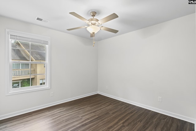 2794 Prince Charles Ct, Columbia, SC 29209 - spare room with dark wood-style flooring, baseboards, and ceiling fan