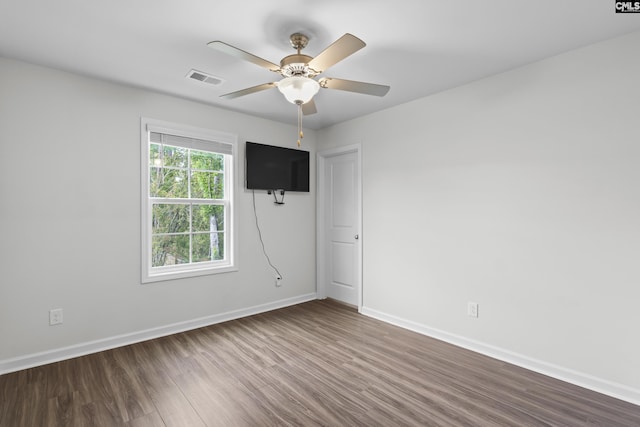 2794 Prince Charles Ct, Columbia, SC 29209 - empty room featuring wood finished floors, baseboards, and ceiling fan