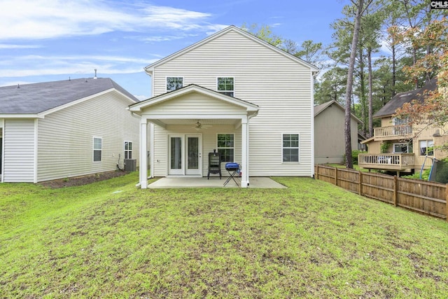 2794 Prince Charles Ct, Columbia, SC 29209 - back of property with ceiling fan, a patio area, and central AC unit