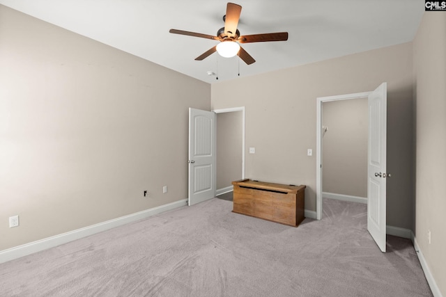 1307 Dusty Rd, Cope, SC 29038 - unfurnished bedroom with light carpet, baseboards, and ceiling fan