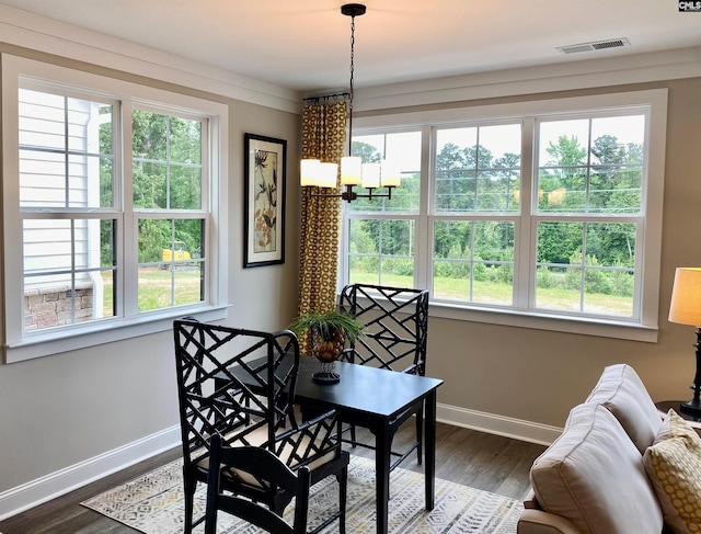 1016 Manarola Rd, Lexington, SC 29072 - dining space featuring a chandelier, baseboards, and plenty of natural light