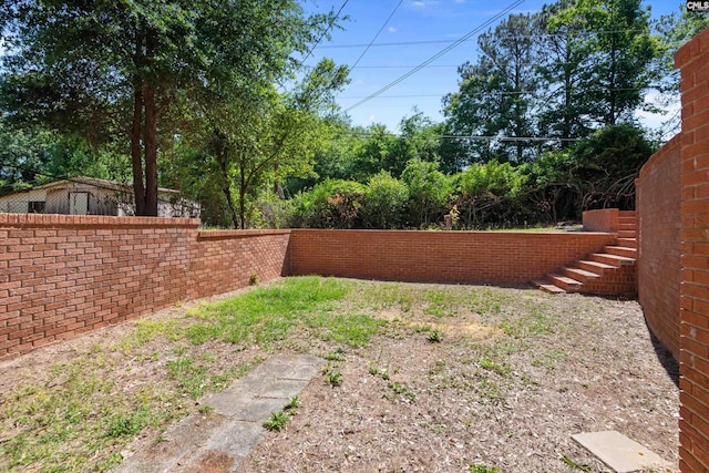 3040 Barnes Springs Rd, Columbia, SC 29204 - view of yard with fence and stairway