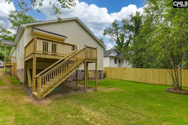 1409 Woodrow St, Columbia, SC 29205 - rear view of house featuring stairway and a deck