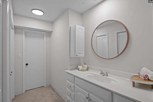 1825 Saint Julian Pl Unit 4E, Columbia, SC 29204 - bathroom with vanity and baseboards