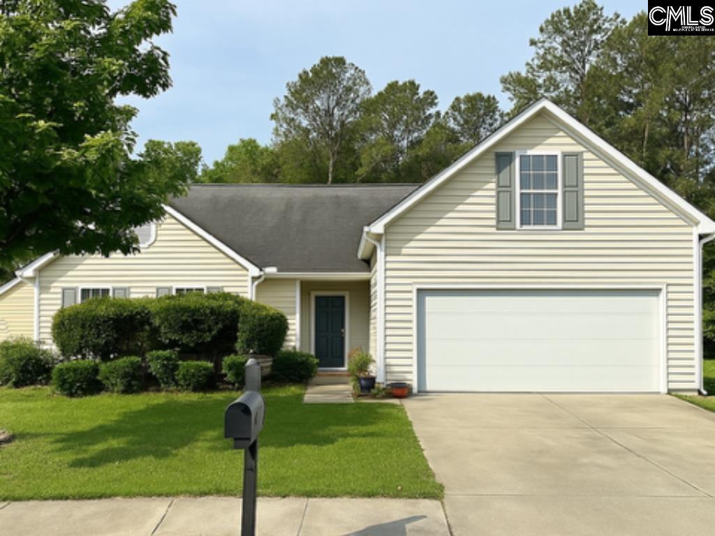 54 Caymus Ct, Columbia, SC 29229 - view of front facade with concrete driveway, a front lawn, and a garage