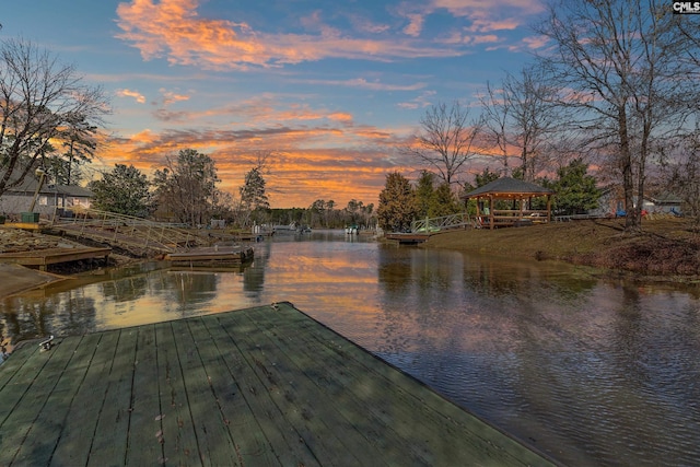316 Smallwood Dr, Chapin, SC 29036 - water view with a gazebo and a boat dock
