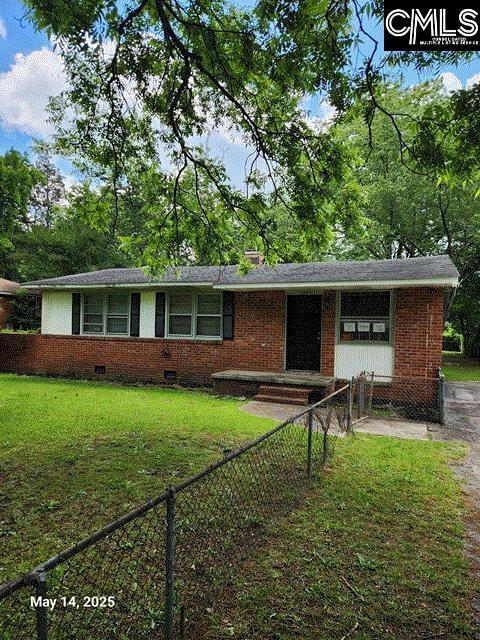 1128 Omega Dr, Columbia, SC 29223 - ranch-style home featuring brick siding and crawl space