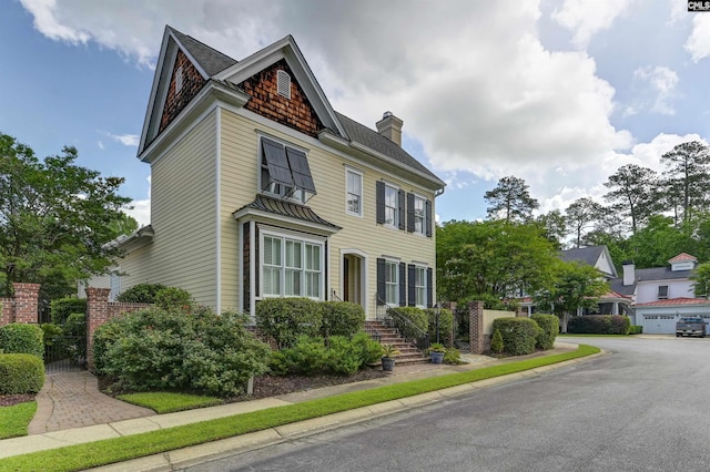 177 Preserve Ln, Columbia, SC 29209 - view of front of house featuring a chimney and fence