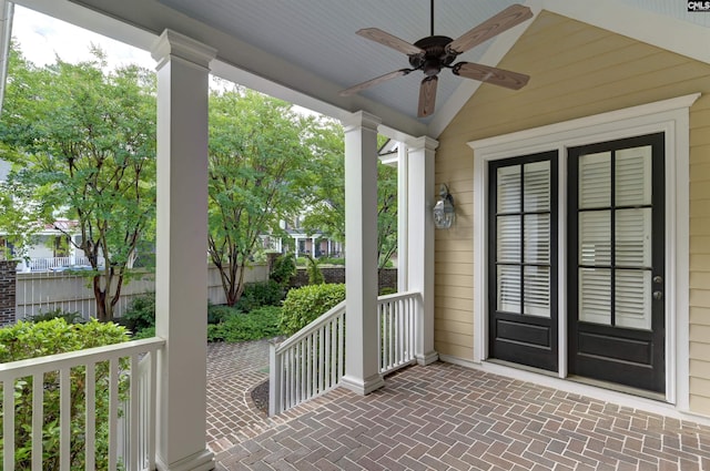 177 Preserve Ln, Columbia, SC 29209 - view of patio / terrace featuring ceiling fan and a porch