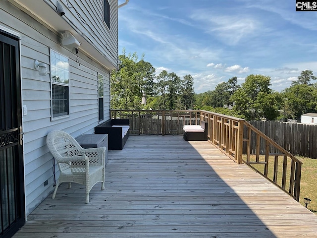 wooden deck with fence
