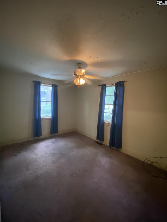 170 Brookland Cir, Columbia, SC 29204 - carpeted spare room with plenty of natural light, a ceiling fan, and baseboards