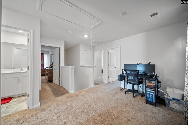 2109 Elmridge Rd, Columbia, SC 29209 - carpeted office featuring attic access and baseboards