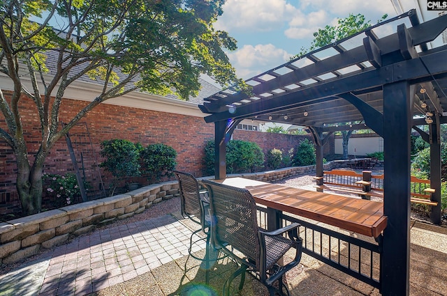 412 White Birch Cir, Columbia, SC 29223 - view of patio with outdoor dining area, a pergola, and fence