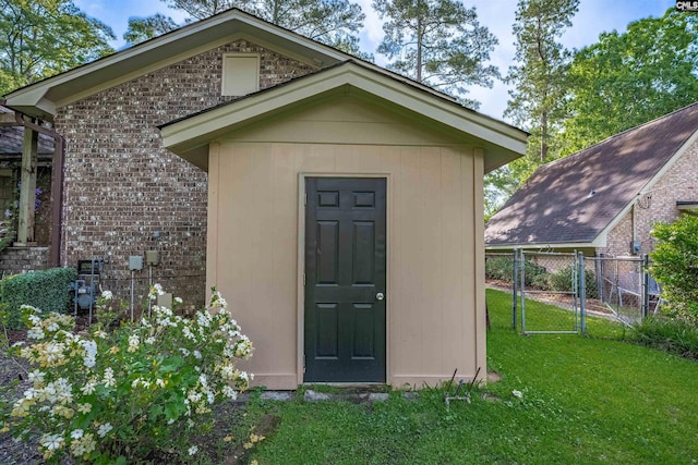 731 Trafalgar Dr, Columbia, SC 29210 - view of shed featuring a gate