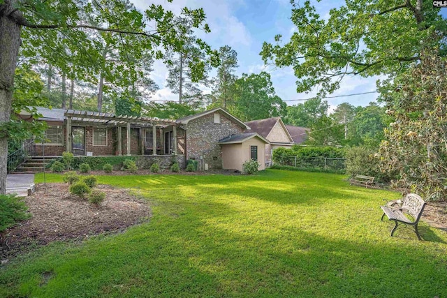 731 Trafalgar Dr, Columbia, SC 29210 - view of yard featuring a pergola