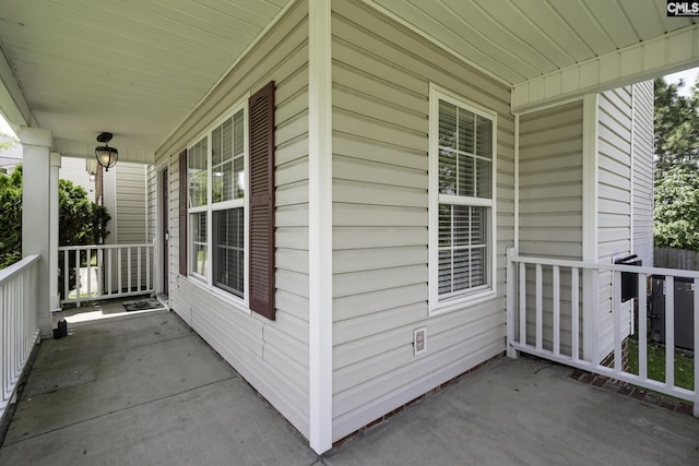 balcony with covered porch