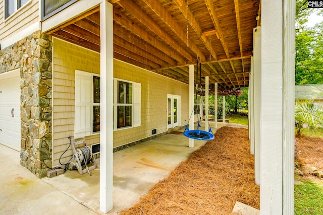 570 Wateree Key Ct, Winnsboro, SC 29180 - view of patio / terrace with a garage