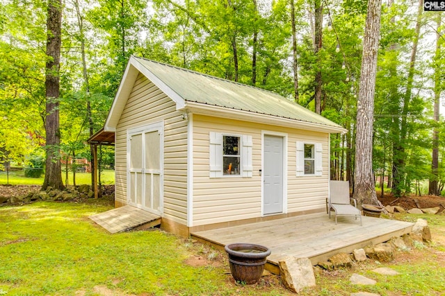 570 Wateree Key Ct, Winnsboro, SC 29180 - view of shed featuring view of wooded area